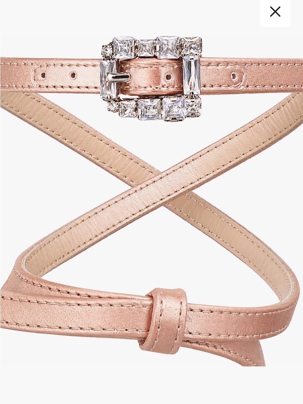Temperley London Vixen Satin Strappy Sandals - Nude - Picture 5 of 5